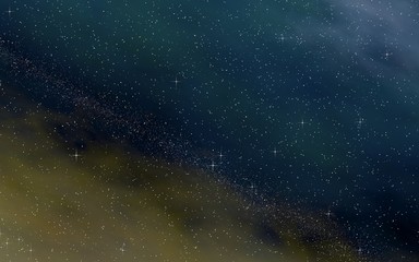 Colorful and beautiful space background. Outer space. Starry outer space texture. 3D illustration