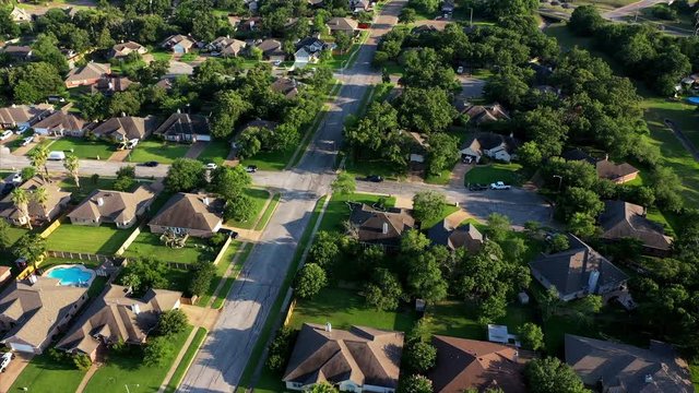 Middle Class Residential Neighbourhood of Bryan Texas USA