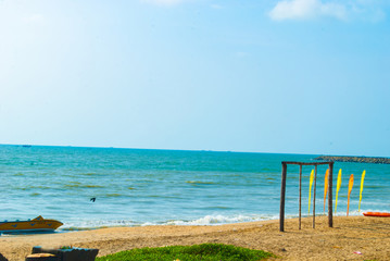 beach, sea, sky, water, ocean, landscape, blue, bridge, sand, coast, nature, summer, fence, island, travel, lake, clouds, architecture, holiday, wood, pier, shore, view, beautiful, scenic