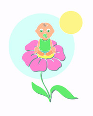 children are flowers of kindness vector