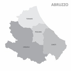 Abruzzo region map