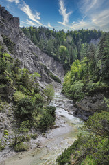 Waterfalls and Cascades in Oetscher National Park, Springtime