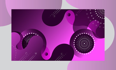 vector illustration of an abstract background with purple circle shape like flowers design