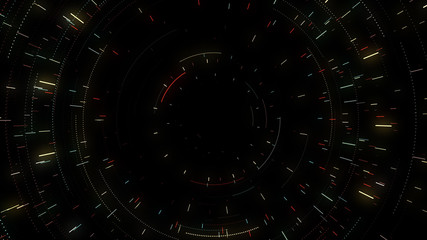 Glowing lines abstract technology futuristic background in dark space - science technology background concept  