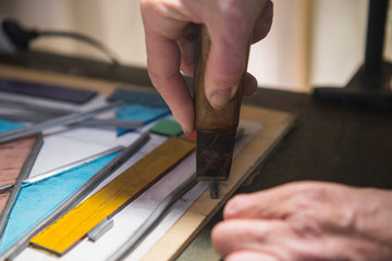 carpenter working on wood
