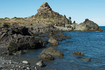 Coast on Cape Palliser in Wellington Region on North Island of New Zealand  

