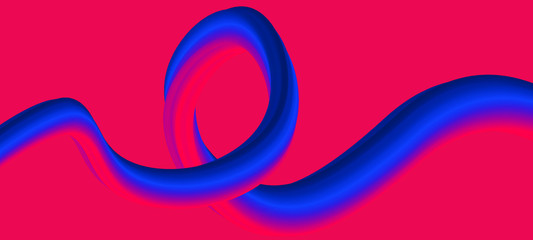 Abstract 3D Colorful Curve Lines Vector Background for Presentation