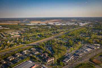 Fototapeta na wymiar Aerial of Edison New Jersey