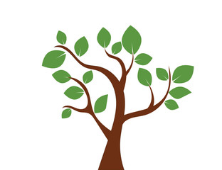 Vector tree emblem. Icon, logo tree.