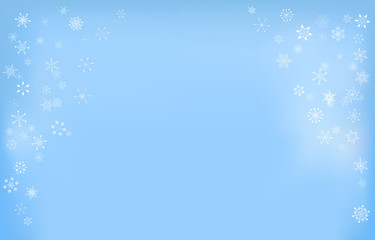 背景素材：雪の結晶が降っているイラスト