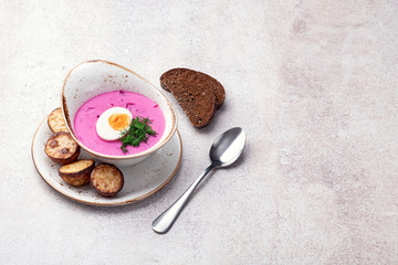 Cold beetroot soup