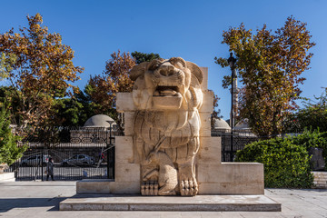 Roman Lion of Al-lāt restored after ISIS Damage, Damascus, Syria  © Angiolo