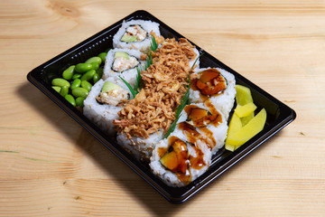 California roll Sushi with Chicken