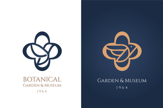 Set of stylized bird logo inserted inside a round cross. holy logotype with flying doves. Symbol for veterinarian and pet shop