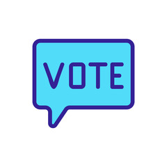 thought vote icon vector. thought vote sign. color symbol illustration
