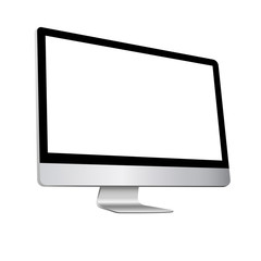 Computer Monoblock Monitor Display Isolated on a white background. Vector EPS 10