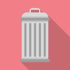 Recycle bin icon. Flat illustration of recycle bin vector icon for web design