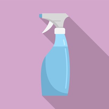 Disinfectant spray bottle icon. Flat illustration of disinfectant spray bottle vector icon for web design