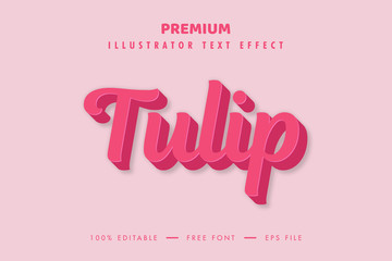 Tulip Flower Text Effect and Editable Text Style. 