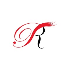 Letter R logo design vector illustration.

