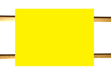 Large yellow background for text and creativity.