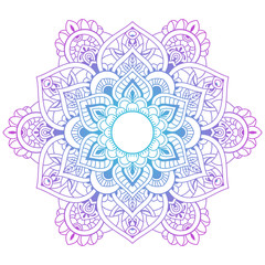 Vector round abstract circle. Mandala style. Decorative element, colored circular design element.
