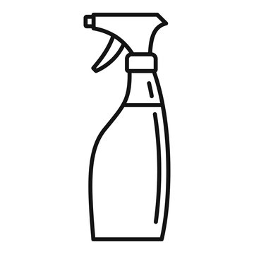 Disinfectant spray bottle icon. Outline disinfectant spray bottle vector icon for web design isolated on white background