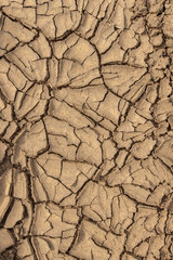 The drought causes the soil to break.