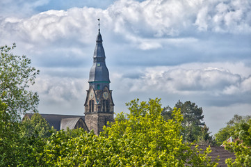 Obraz premium protestant church in ratingen homberg