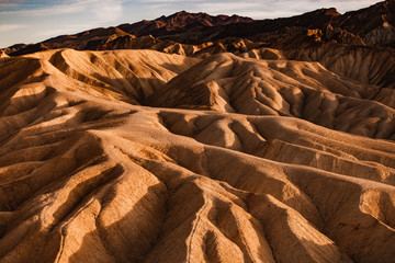 Red rocks in the Death Valley National Park creating a martian landscape.
