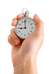 Pocket clock holding in Hand