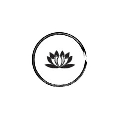 simple abstract logo design of  lotus for your sign. 
