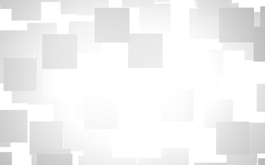 White abstract background. Misty backdrop with grey squares. 3D illustration