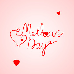 beautiful happy mother's day text vector