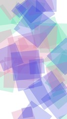 Multicolored translucent hexagons on white background. Vertical image orientation. 3D illustration