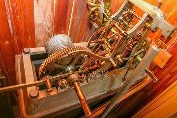 Gear mechanism of the clock tower clock