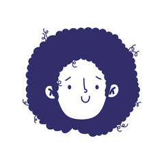 young man face male character cartoom isolated design