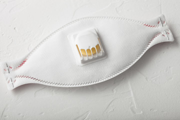 Face mask shield on white background. Best protection from coronavirus, germs,bacteria and viruses.