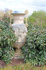 Stone Urn in a garden	