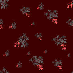 Abstract Seamless flower pattern with colorful background