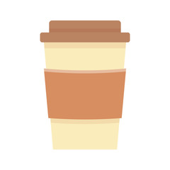 takeaway coffee cup disposable beverage isolated icon design