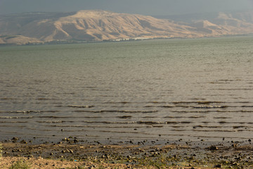 Fototapeta na wymiar The sea of galilee in Israel 