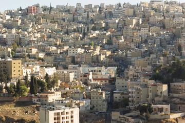 Fototapeta na wymiar The beautiful city of Amman in Jordan 