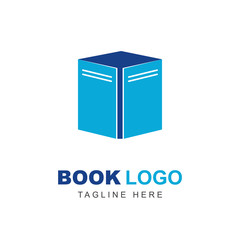 Creative book logo and icon design template.  Symbol of education concept for reading. Vector illustration use for online publishing bookstore, sign online learning, page information, guide student