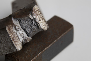 The low carbon steel that has been applied fracture test. Fracture test is applying to predict materials whether ductile or brittle. This kind of tests are called as Charpy and Izod test. Macro photo