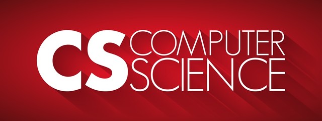 CS - Computer Science acronym, technology concept background