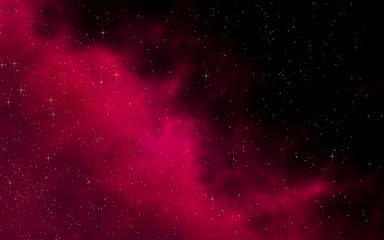 Colorful and beautiful space background. Outer space. Starry outer space texture. Templates, red background. 3D illustration