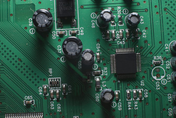 Fototapeta premium Electronic card-board with some components