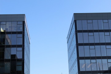 Glass office building in the business park