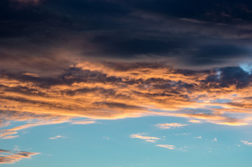 clouds in the sky at sunset